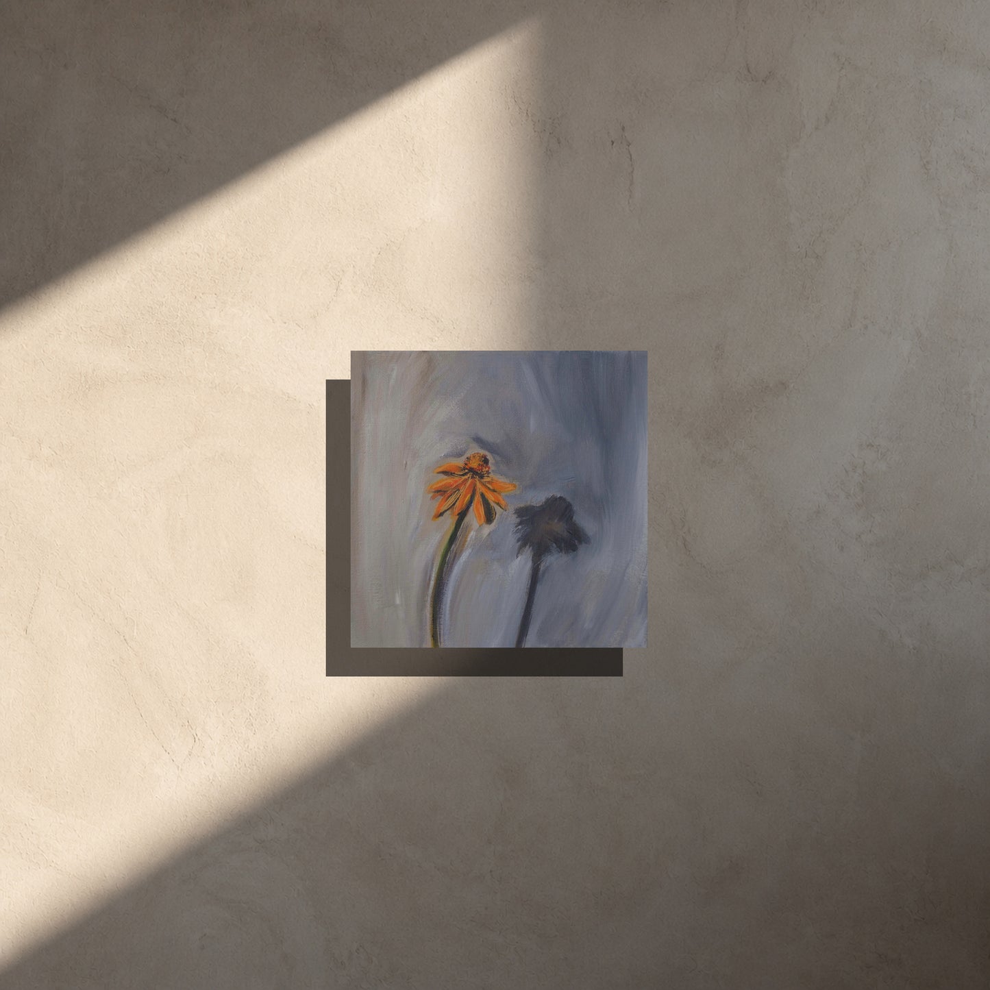 Late Summer — Original Coneflower Painting, 8x8