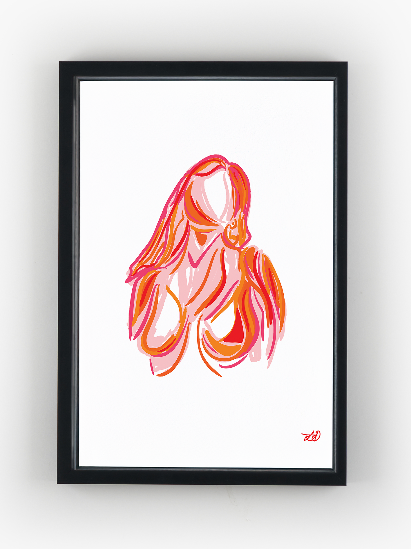 Defiance in Red Art Print